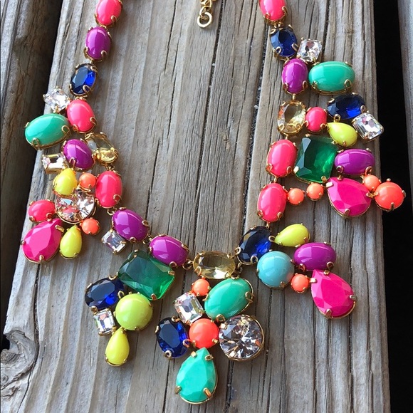 J Crew Chunky Crystal Glass Rainbow 